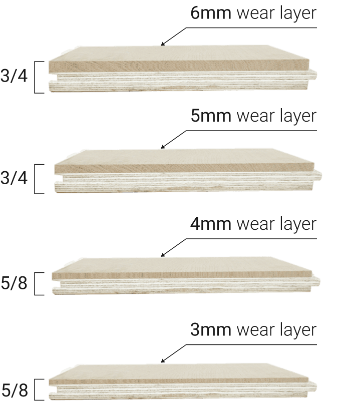 whiteoak wood layer